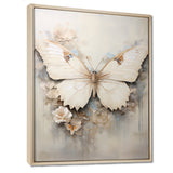 Minimalism Beige Butterfly - Butterfly Wall Art Prints