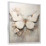 Minimalism Beige Butterfly - Butterfly Wall Art Prints