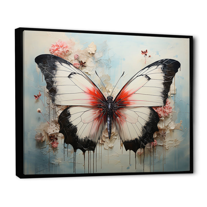 Minimalism White Butterfly - Black Butterfly Wall Art