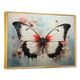 Minimalism White Butterfly - Black Butterfly Wall Art