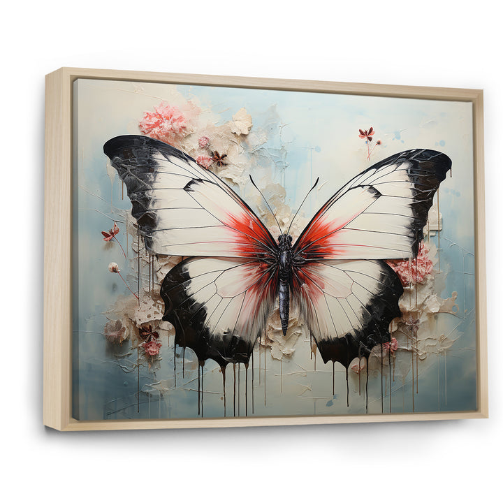 Minimalism White Butterfly - Black Butterfly Wall Art
