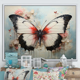 Minimalism White Butterfly - Black Butterfly Wall Art