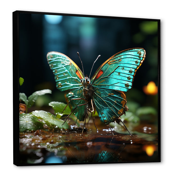 Butterfly Natures Palette - Green Butterfly Wall Art
