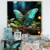 Butterfly Natures Palette - Green Butterfly Wall Art