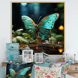 Butterfly Natures Palette - Green Butterfly Wall Art