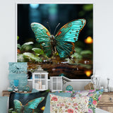 Butterfly Natures Palette - Green Butterfly Wall Art