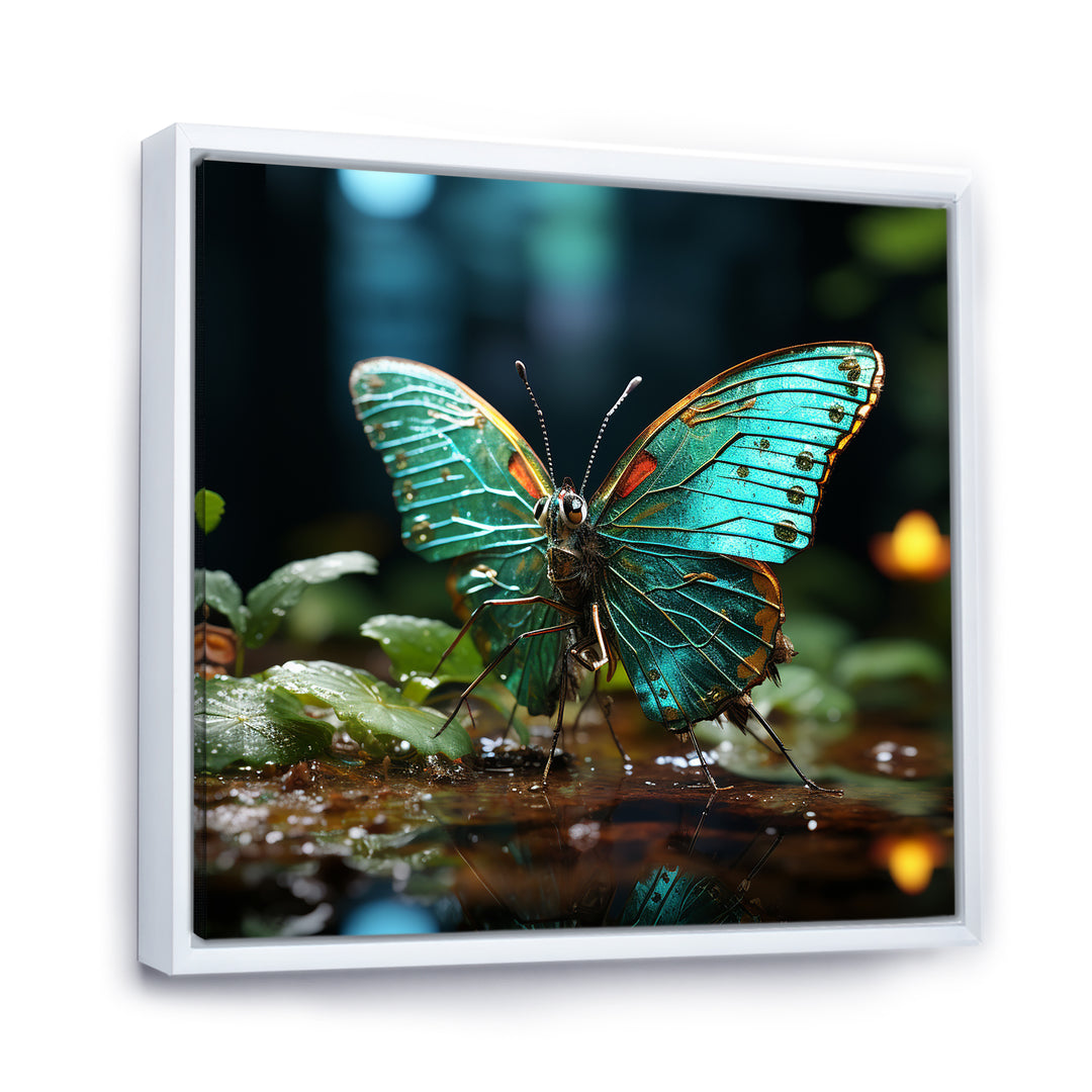 Butterfly Natures Palette - Green Butterfly Wall Art