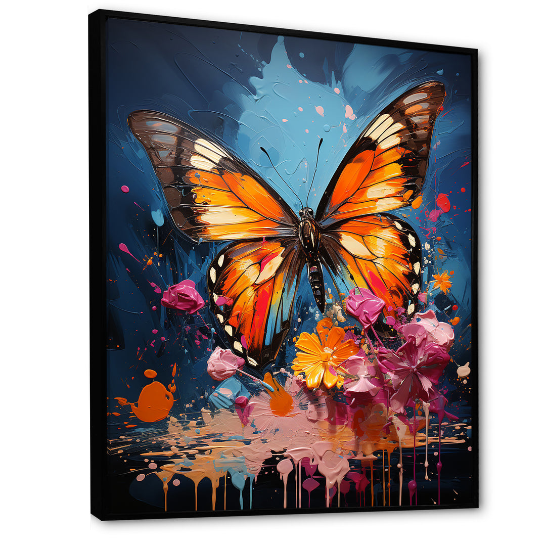 Butterfly Pop Art Papilio - Butterfly Framed Canvas Art