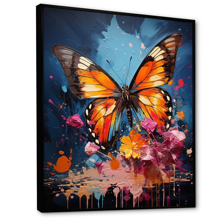 Butterfly Pop Art Papilio - Butterfly Framed Canvas Art