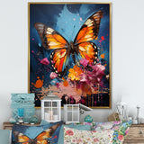 Butterfly Pop Art Papilio - Butterfly Framed Canvas Art