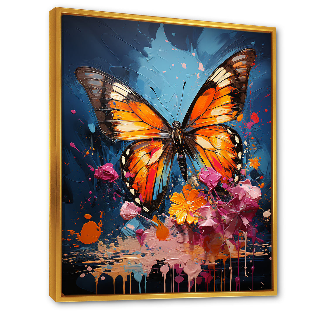 Butterfly Pop Art Papilio - Butterfly Framed Canvas Art