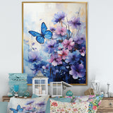 Sapphire Blue Hues Capture The Delicate Flight - Butterfly Home Decor Art