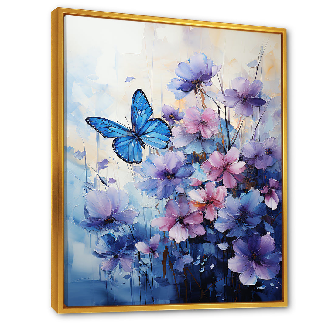 Sapphire Blue Hues Capture The Delicate Flight - Butterfly Home Decor Art