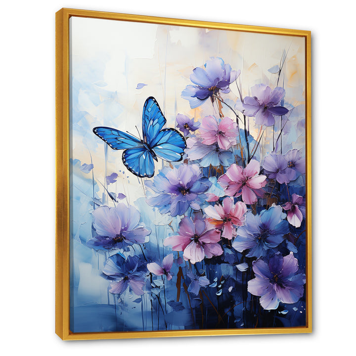 Sapphire Blue Hues Capture The Delicate Flight - Butterfly Home Decor Art