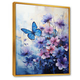 Sapphire Blue Hues Capture The Delicate Flight - Butterfly Home Decor Art