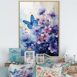 Sapphire Blue Hues Capture The Delicate Flight - Butterfly Home Decor Art
