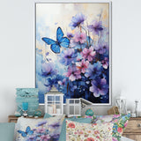 Sapphire Blue Hues Capture The Delicate Flight - Butterfly Home Decor Art