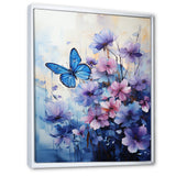 Sapphire Blue Hues Capture The Delicate Flight - Butterfly Home Decor Art