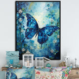 Butterfly Sapphire Flutter - Butterfly Bedroom Wall Art
