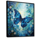 Butterfly Sapphire Flutter - Butterfly Bedroom Wall Art