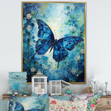 Butterfly Sapphire Flutter - Butterfly Bedroom Wall Art