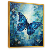 Butterfly Sapphire Flutter - Butterfly Bedroom Wall Art