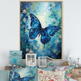 Butterfly Sapphire Flutter - Butterfly Bedroom Wall Art