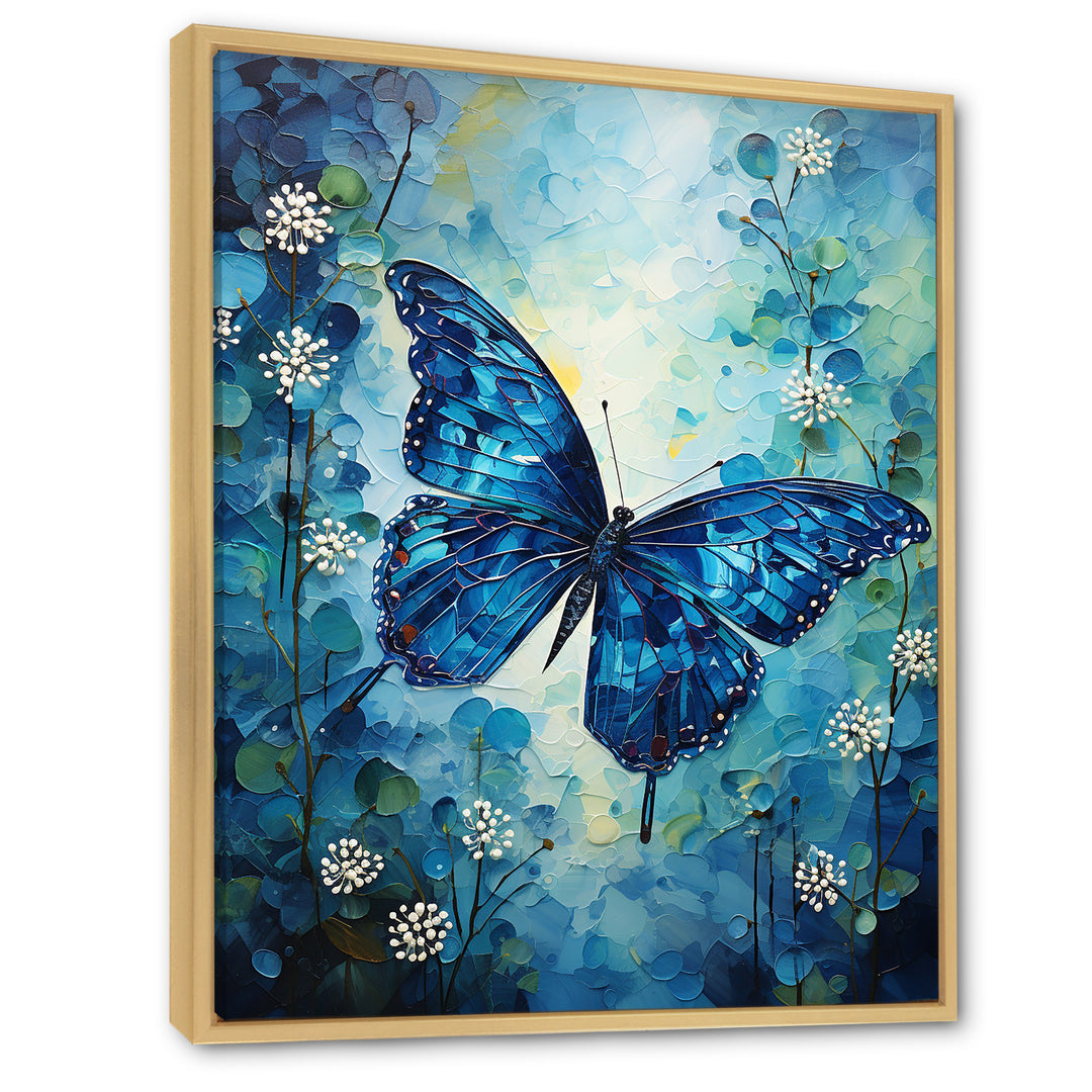 Butterfly Sapphire Flutter - Butterfly Bedroom Wall Art