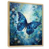 Butterfly Sapphire Flutter - Butterfly Bedroom Wall Art