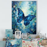 Butterfly Sapphire Flutter - Butterfly Bedroom Wall Art