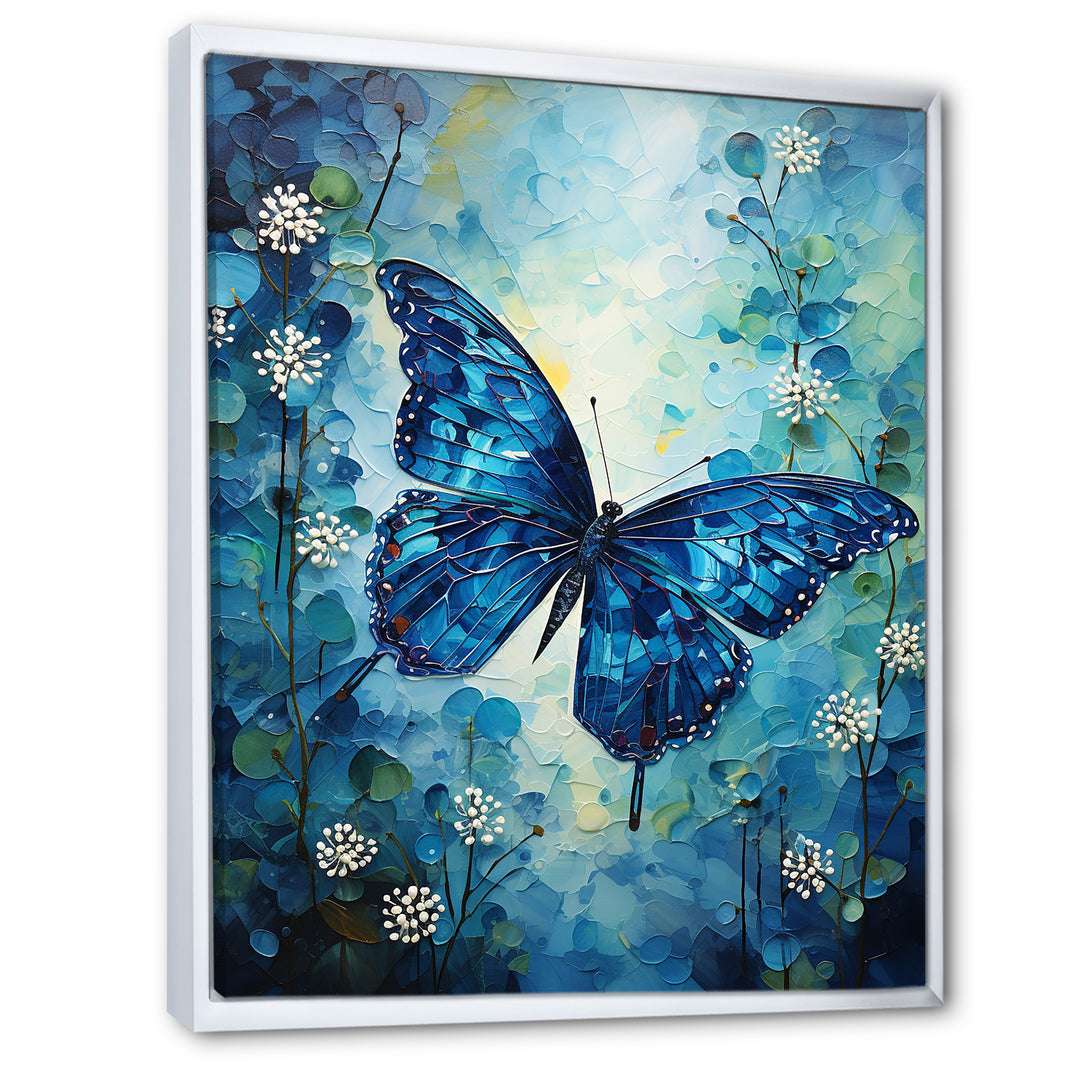 Butterfly Sapphire Flutter - Butterfly Bedroom Wall Art