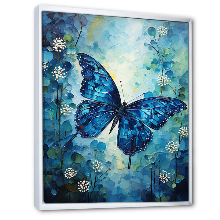 Butterfly Sapphire Flutter - Butterfly Bedroom Wall Art
