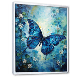 Butterfly Sapphire Flutter - Butterfly Bedroom Wall Art