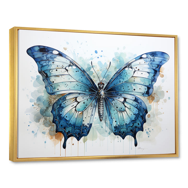 Butterfly Watercolor Wings - Blue Butterfly Wall Art