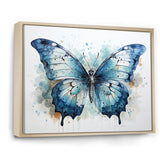 Butterfly Watercolor Wings - Blue Butterfly Wall Art