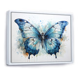 Butterfly Watercolor Wings - Blue Butterfly Wall Art