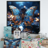 Butterfly Watery Blues - Butterfly Large Canvas Wall Art