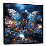Butterfly Watery Blues - Butterfly Large Canvas Wall Art