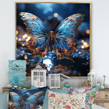 Butterfly Watery Blues - Butterfly Large Canvas Wall Art