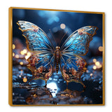 Butterfly Watery Blues - Butterfly Large Canvas Wall Art