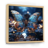 Butterfly Watery Blues - Butterfly Large Canvas Wall Art