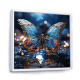 Butterfly Watery Blues - Butterfly Large Canvas Wall Art