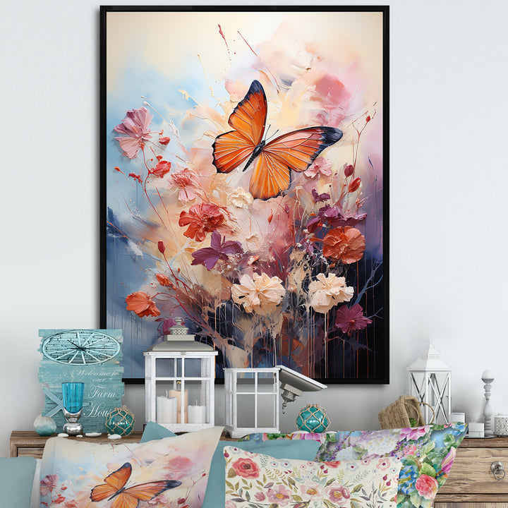Butterfly Whimsical Flight Bouquet - Butterfly Living Room Wall Art