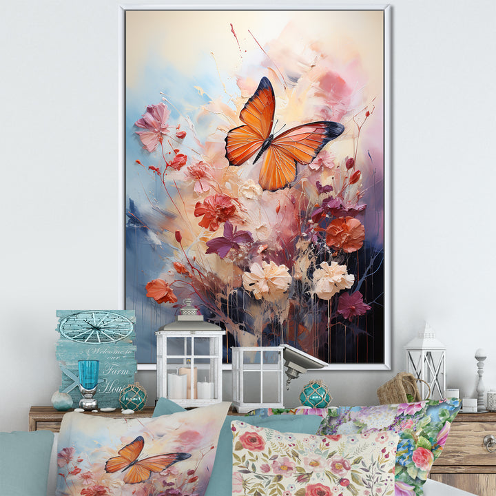 Butterfly Whimsical Flight Bouquet - Butterfly Living Room Wall Art