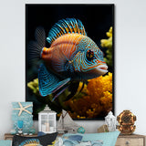 Corals Butterflyfish Aquamarine Adventure - Butterfly Fish Canvas Wall Art