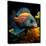 Corals Butterflyfish Aquamarine Adventure - Butterfly Fish Canvas Wall Art