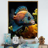 Corals Butterflyfish Aquamarine Adventure - Butterfly Fish Canvas Wall Art