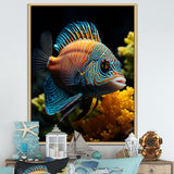 Corals Butterflyfish Aquamarine Adventure - Butterfly Fish Canvas Wall Art