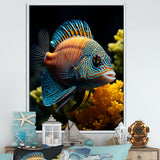 Corals Butterflyfish Aquamarine Adventure - Butterfly Fish Canvas Wall Art