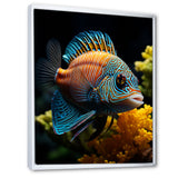 Corals Butterflyfish Aquamarine Adventure - Butterfly Fish Canvas Wall Art